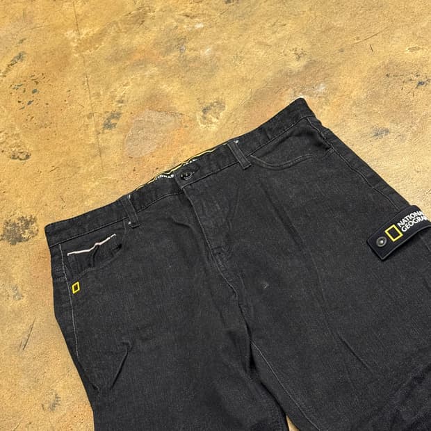 [정품/86] 내셔널지오그래픽 블랙 데님 바지 b17