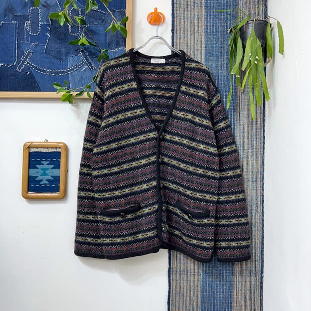 PAPAS  Fair Isle Wool cardigan 