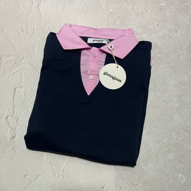 [S] 기마구아스 Luis 레이어드 폴로 셔츠 네이비 핑크