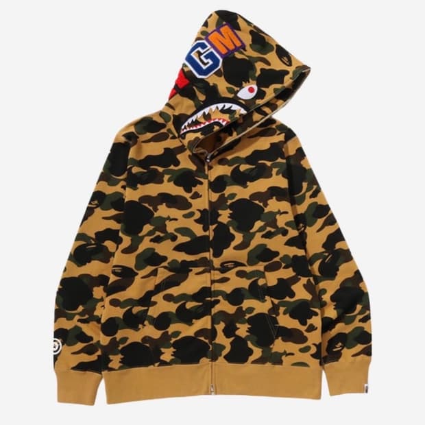 베이프 샤크 후드 집업 황계 (새상품)