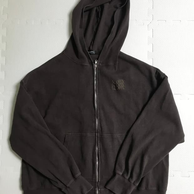 빈티지 브라운 후드집업