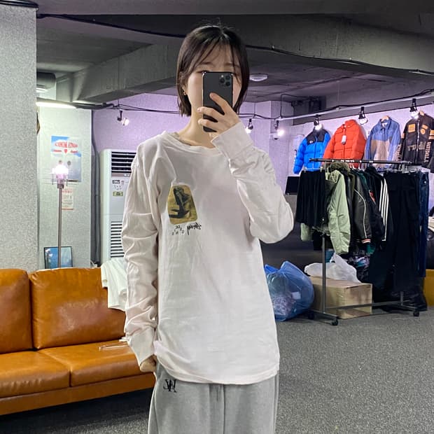 스투시 모아이 컬러블록 롱슬리브 B4314