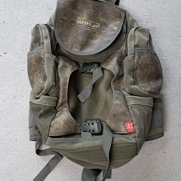 디젤90s 캔버스 밀리터리 백팩