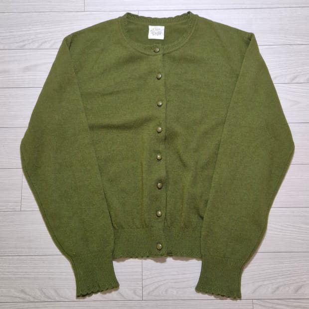 말차 버튼 니트 가디건 [모리, 하구미]