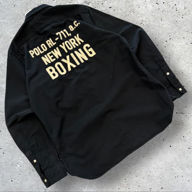 [M] 폴로 랄프로렌 NYC 복싱 클럽 블랙 셔츠 C867