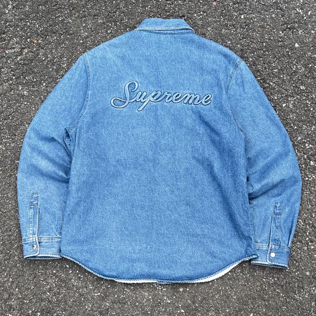 Supreme Sherpa Lined Denim Shirt Jacket