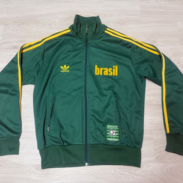 [M] 아디다스 00‘s 브라질 그린 옐로우 트랙탑 져지