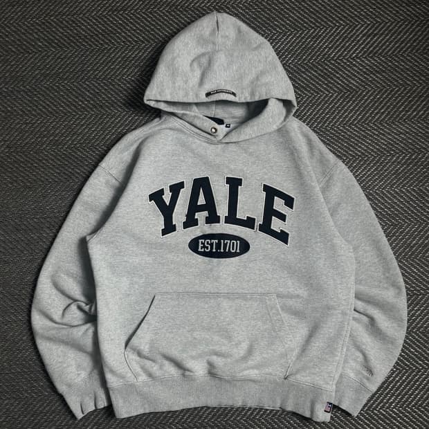 예일 아치로고 그레이 후드 티셔츠o 4839