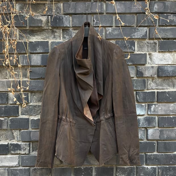 [XS~S] DECO 하이넥 레더 여성 자켓