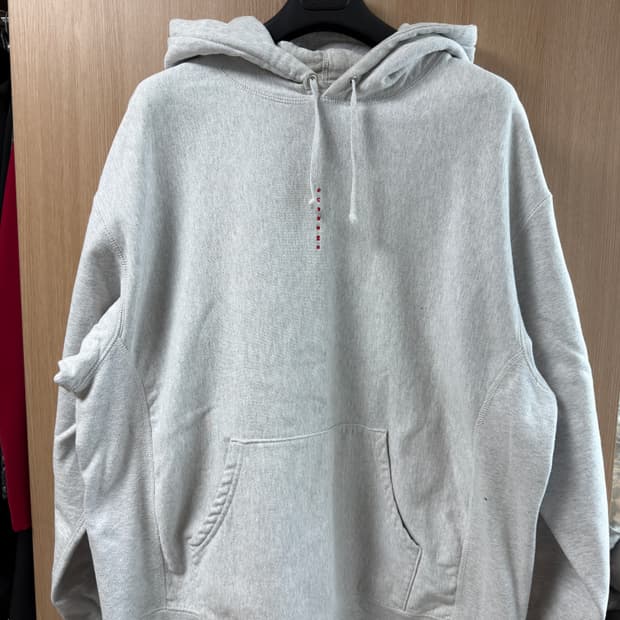 슈프림 스몰로고 후드 헤더그레이