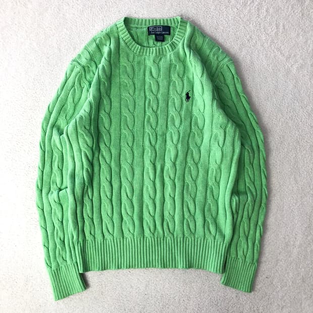 폴로랄프로렌 꽈배기 니트