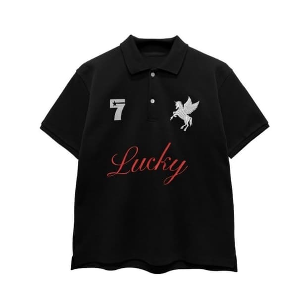 아이필럭키 X 코인서울 LUCKY KOIN POLO SHIRT BLACK 상품이미지1
