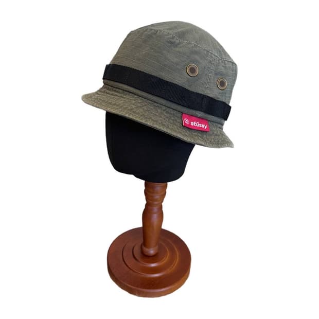 90-00s Stussy ripstop cotton bucket hat