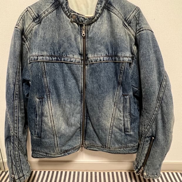 쿠어 패디드 바이커 데님 미디엄 M