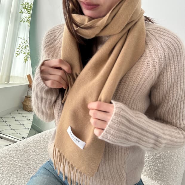 요지야마모토 y'saccs 캐시미어 머플러 목도리