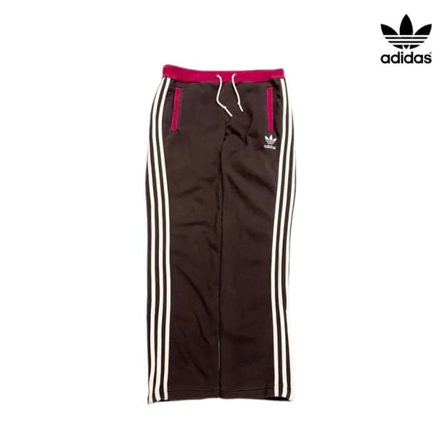 아디다스 파이어버드 초코브라운 코튼 팬츠