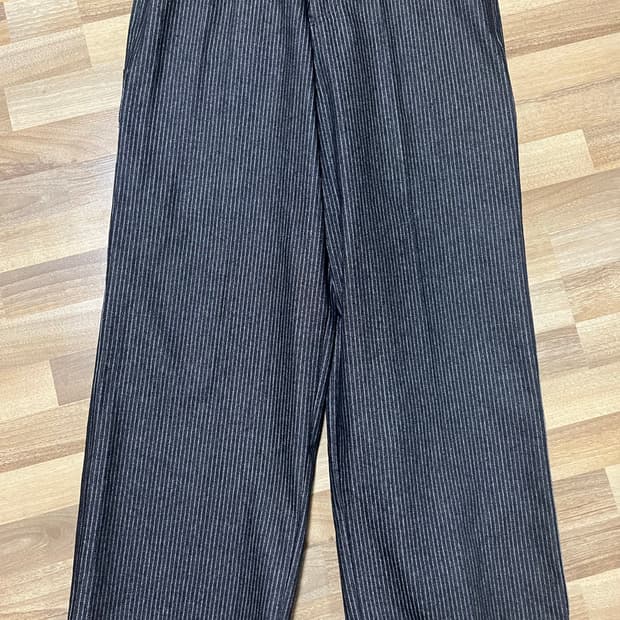 스트라이프 와이드 팬츠