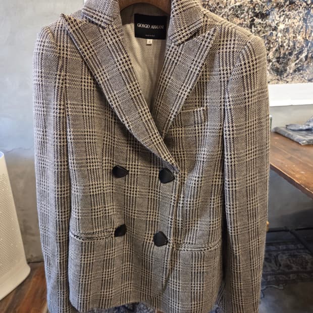 조르지오 아르마니 블랙라벨 트위드자켓