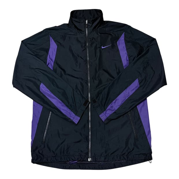 나이키 00s 올드스쿨 퍼플 스우시 블랙/퍼플 바람막이 자켓