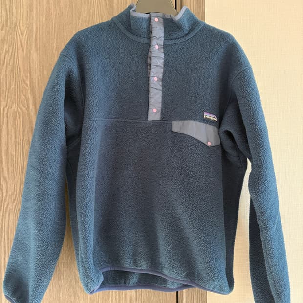 빈티지 파타고니아 신칠라 플리스 스냅티 네이비 M