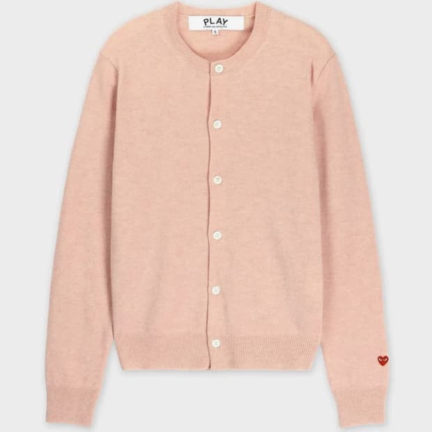 꼼데가르송 ) Small Red Heart Logo Cardigan