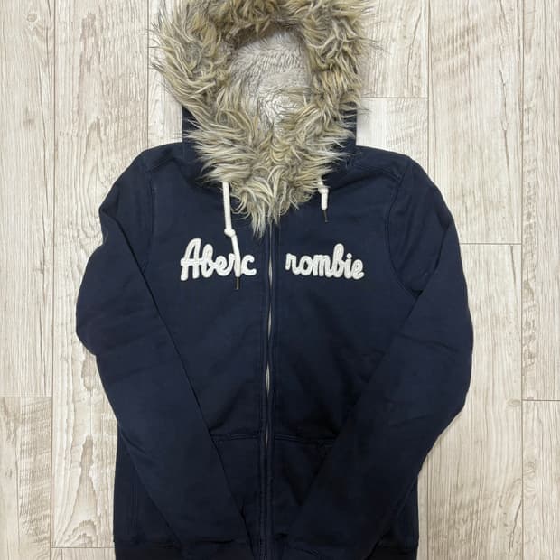 아베크롬비 딱붙핏 울프죠 후드집업 네이비