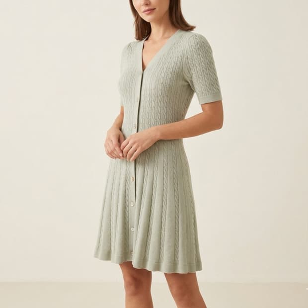 [55]NAIN나인 케이블 니트 원피스