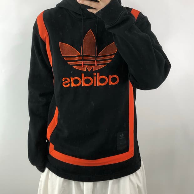 [L] 아디다스 빅로고 후드티