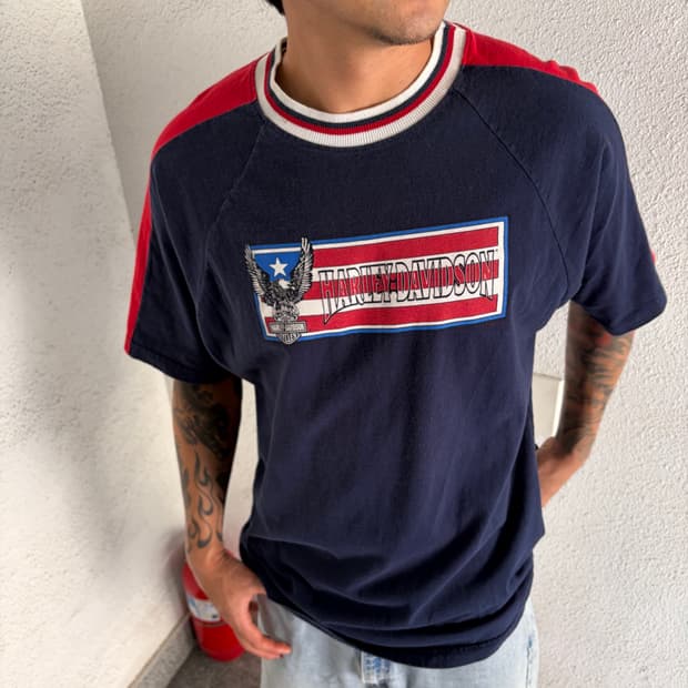 90s HARLEY-DAVIDSON Raglan T-Shirt