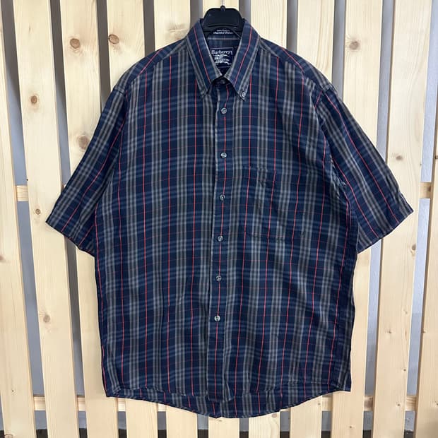 (L) 버버리 노바체크 반팔 셔츠