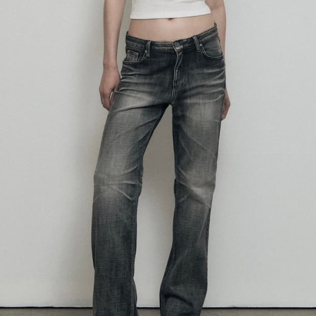 보헤미안서울 CRUMPLED WASHING DENIM PANTS M