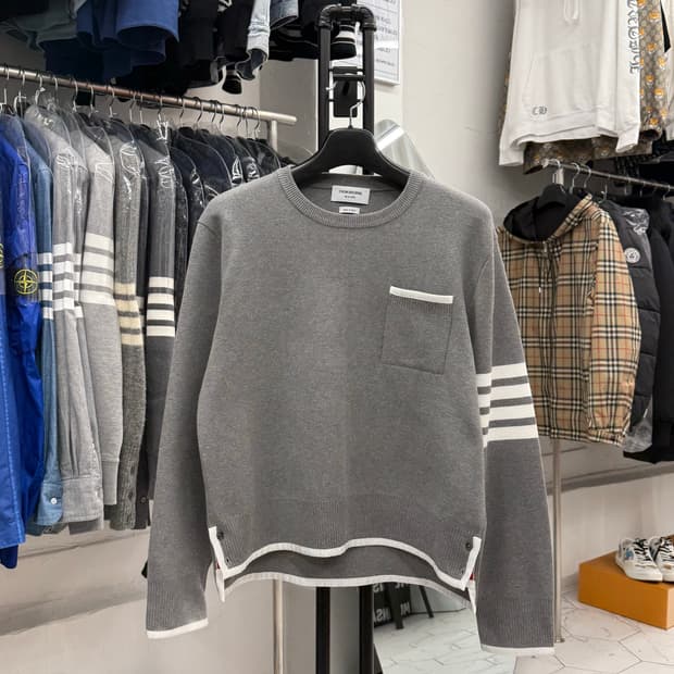 [4] 톰브라운 사선완장 밀라노스티치 포켓 니트