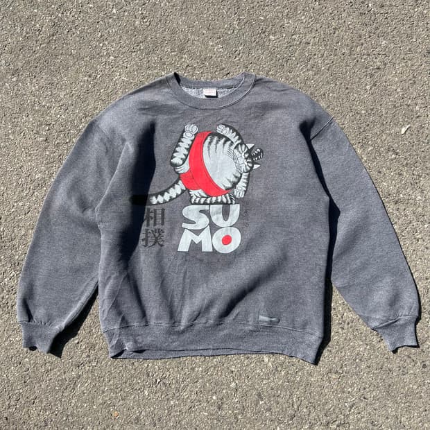 90’s 크레이지 셔츠 클리반 캣 스모 스웻셔츠