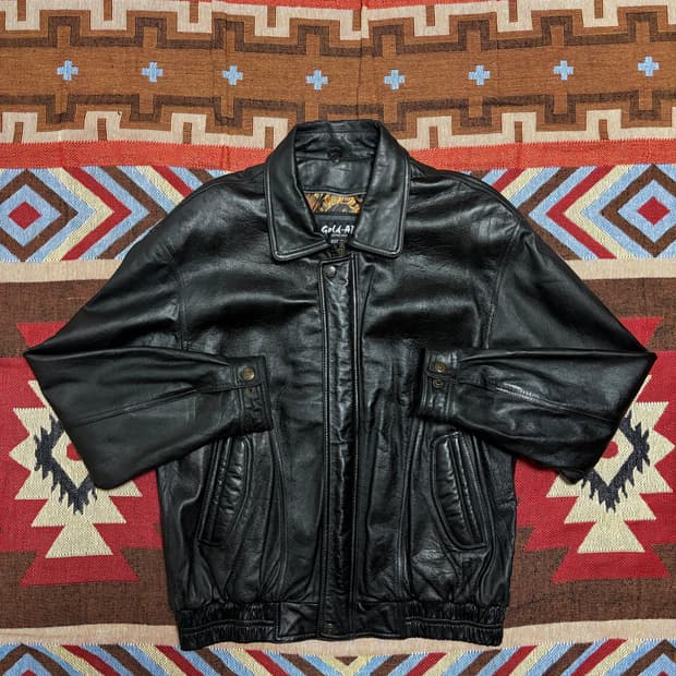 110) 00s 빈티지 램스킨 양가죽 봄버 자켓
