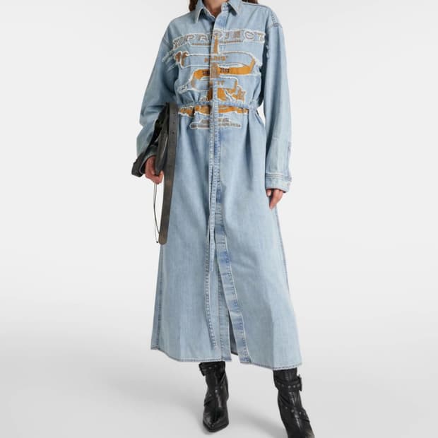 와이프로젝트 로고 엠브로이드 로브코트/원피스/트렌치