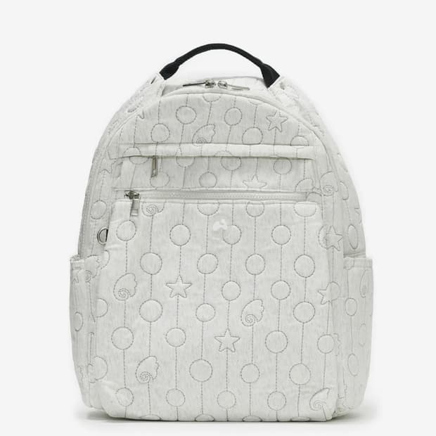 퀼티드 멀티 백팩 아이보리