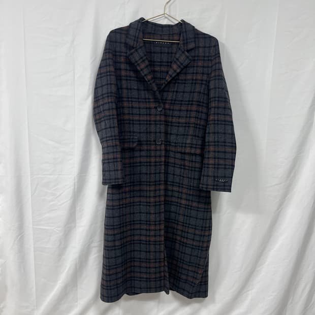 시슬리(SISLEY) 체크 울 코트