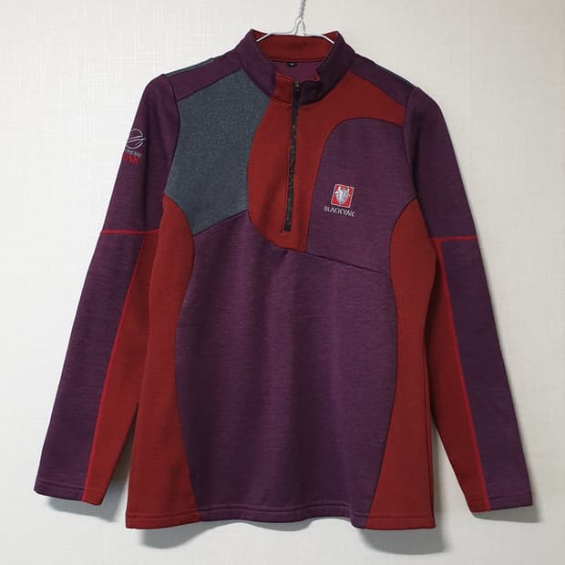 블랙야크 아웃도어 기모 반집업 긴팔티 M사이즈