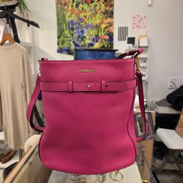 브루노마글리 핫핑크 버킷백