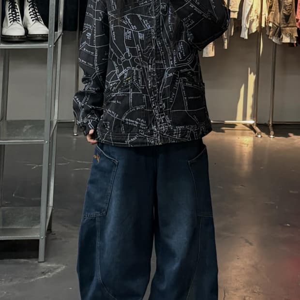 슈프림 19ss 곤즈 맵 워크자켓 A3648