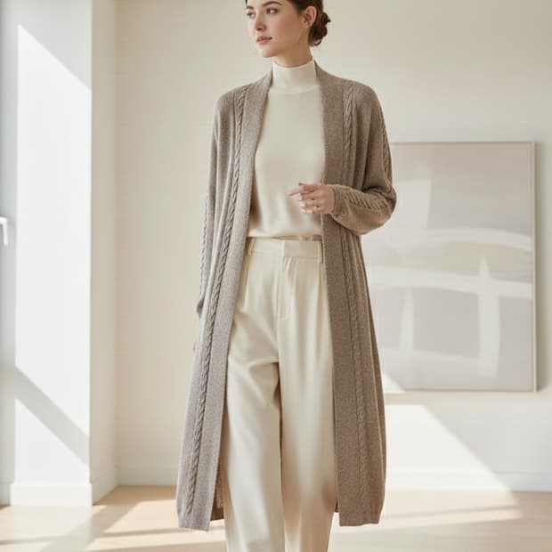 고비 몽골리안 캐시미어100 롱가디건 M사이즈