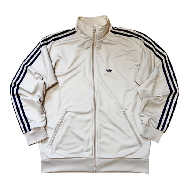 아디다스 오리지널 크림/네이비 베켄바우어 투웨이 트랙탑 져지