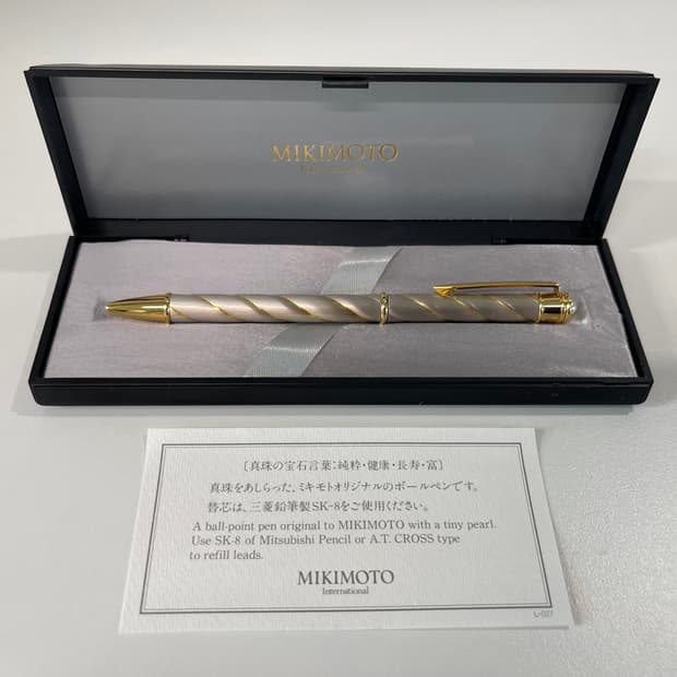 미키모토 펄 진주 장식 볼펜 MIKIMOTO