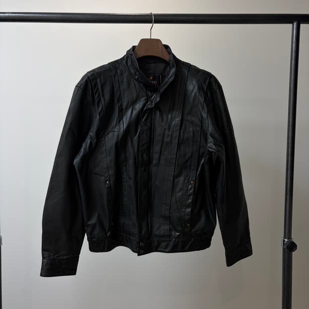 (L) jpn Toyko Leather 셔링 디테일 가죽 자켓