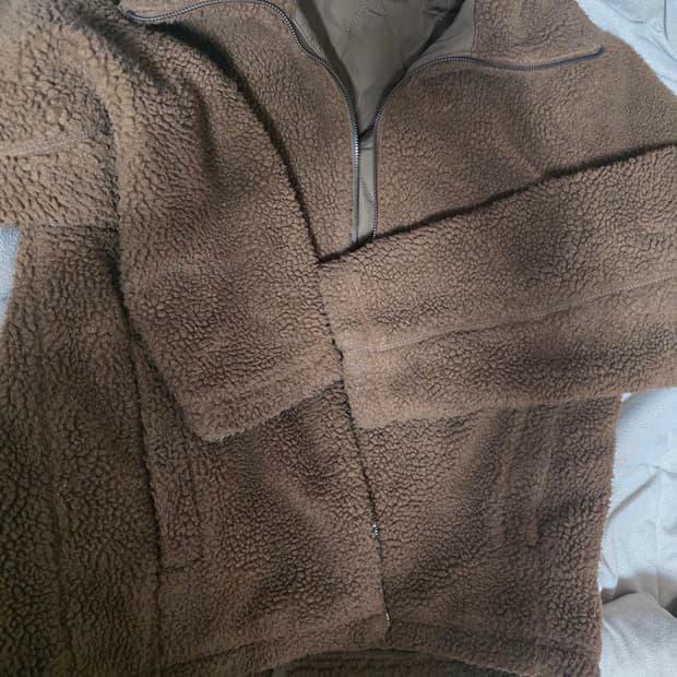 스파오 브라운 후리스 뽀글이