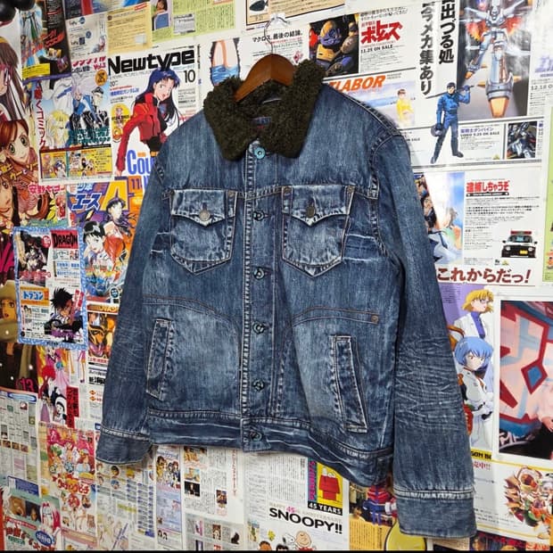 쉐르파 중청 데님자켓