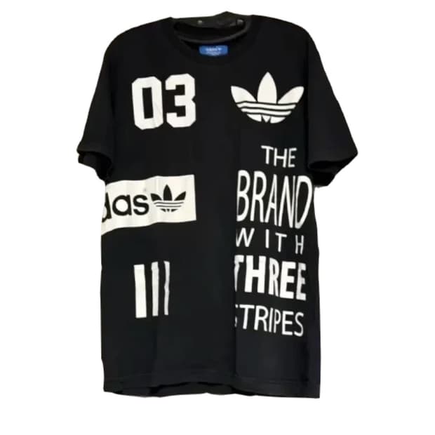아디다스 블랙 로고 반팔티