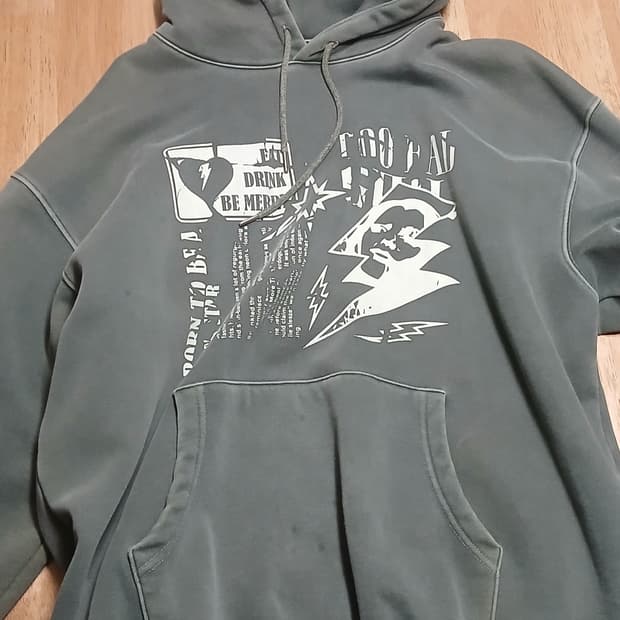 크러쉬드 펑크 피그먼트 후디