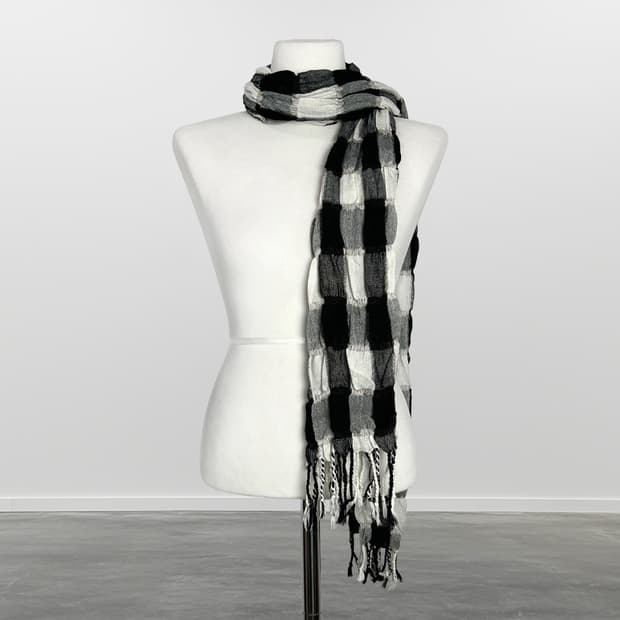 빈티지 체크 머플러