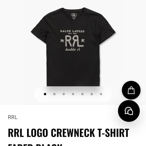 RRL 로고 크루넥 티셔츠 싸게 팝니다!